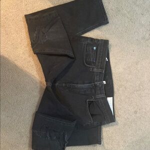 Rag & Bone High Rise Ankle Skinny Jeans - Black